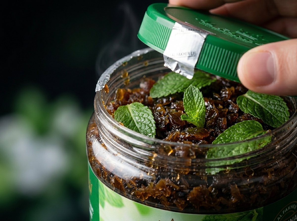 Shisha_tobacco_jar_opened_moist_202606121536 Shisha_tobacco_jar_opened_moist_202606121536